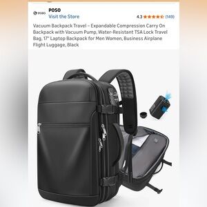 POSO Vacuum Backpack Travel